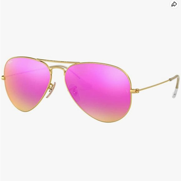 Ray-Ban Accessories - Ray-Ban 55mm Mirrored Aviator Sunglasses